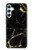 S2896 ゴールドマーブルグラフィックプリント Gold Marble Graphic Printed Samsung Galaxy A34 5G バックケース、フリップケース・カバー