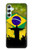 S2981 ブラジルサッカー Brazil Football Soccer Map Flag Samsung Galaxy A34 5G バックケース、フリップケース・カバー