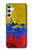 S3306 コロンビアの旗ビンテージフットボールのグラフィック Colombia Flag Vintage Football Graphic Samsung Galaxy A34 5G バックケース、フリップケース・カバー