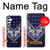 S3357 ネイビーブルーバンダナパターン Navy Blue Bandana Pattern Samsung Galaxy A34 5G バックケース、フリップケース・カバー
