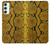 S3365 黄パイソンの皮膚 グラフィックプリント Yellow Python Skin Graphic Print Samsung Galaxy A34 5G バックケース、フリップケース・カバー