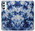S3439 インディゴタイダイ Fabric Indigo Tie Dye Samsung Galaxy A34 5G バックケース、フリップケース・カバー