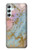 S3717 ローズゴールドブルーパステル大理石グラフィックプリント Rose Gold Blue Pastel Marble Graphic Printed Samsung Galaxy A34 5G バックケース、フリップケース・カバー