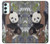 S3793 かわいい赤ちゃん雪パンダのペイント Cute Baby Panda Snow Painting Samsung Galaxy A34 5G バックケース、フリップケース・カバー