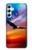 S3841 白頭ワシ カラフルな空 Bald Eagle Flying Colorful Sky Samsung Galaxy A34 5G バックケース、フリップケース・カバー