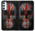 S3848 イギリスの旗の頭蓋骨 United Kingdom Flag Skull Samsung Galaxy A34 5G バックケース、フリップケース・カバー
