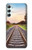 S3866 鉄道直線線路 Railway Straight Train Track Samsung Galaxy A34 5G バックケース、フリップケース・カバー