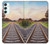 S3866 鉄道直線線路 Railway Straight Train Track Samsung Galaxy A34 5G バックケース、フリップケース・カバー