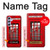 S0058 ロンドン〔イギリス〕の赤い電話ボックス Classic British Red Telephone Box Samsung Galaxy A54 5G バックケース、フリップケース・カバー