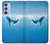 S0843 シロナガスクジラ Blue Whale Samsung Galaxy A54 5G バックケース、フリップケース・カバー