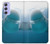 S1801 ベルーガ スマイルクジラ Beluga Whale Smile Whale Samsung Galaxy A54 5G バックケース、フリップケース・カバー