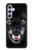 S2823 ブラックウルフ Black Wolf Blue Eyes Face Samsung Galaxy A54 5G バックケース、フリップケース・カバー