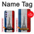 S2859 ヴィンテージフランスの旗エッフェル塔 Vintage France Flag Eiffel Tower Samsung Galaxy A54 5G バックケース、フリップケース・カバー