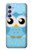 S3029 かわいい青いフクロウ Cute Blue Owl Samsung Galaxy A54 5G バックケース、フリップケース・カバー
