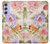 S3035 花 Sweet Flower Painting Samsung Galaxy A54 5G バックケース、フリップケース・カバー