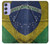 S3297 ブラジルの旗ビンテージフットボールのグラフィック Brazil Flag Vintage Football Graphic Samsung Galaxy A54 5G バックケース、フリップケース・カバー
