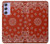 S3355 赤バンダナパターン Bandana Red Pattern Samsung Galaxy A54 5G バックケース、フリップケース・カバー