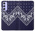 S3357 ネイビーブルーバンダナパターン Navy Blue Bandana Pattern Samsung Galaxy A54 5G バックケース、フリップケース・カバー
