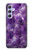 S3713 パープルクォーツアメジストグラフィックプリント Purple Quartz Amethyst Graphic Printed Samsung Galaxy A54 5G バックケース、フリップケース・カバー