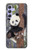 S3793 かわいい赤ちゃん雪パンダのペイント Cute Baby Panda Snow Painting Samsung Galaxy A54 5G バックケース、フリップケース・カバー