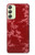 S3817 赤い花の桜のパターン Red Floral Cherry blossom Pattern Samsung Galaxy A24 4G バックケース、フリップケース・カバー