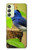 S3839 幸福の青い 鳥青い鳥 Bluebird of Happiness Blue Bird Samsung Galaxy A24 4G バックケース、フリップケース・カバー