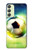 S3844 輝くサッカー サッカーボール Glowing Football Soccer Ball Samsung Galaxy A24 4G バックケース、フリップケース・カバー