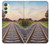 S3866 鉄道直線線路 Railway Straight Train Track Samsung Galaxy A24 4G バックケース、フリップケース・カバー
