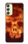 S3881 ファイアスカル Fire Skull Samsung Galaxy A24 4G バックケース、フリップケース・カバー