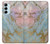 S3717 ローズゴールドブルーパステル大理石グラフィックプリント Rose Gold Blue Pastel Marble Graphic Printed Samsung Galaxy M14 バックケース、フリップケース・カバー