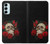 S3753 ダークゴシックゴススカルローズ Dark Gothic Goth Skull Roses Samsung Galaxy M14 バックケース、フリップケース・カバー
