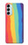 S3799 かわいい縦水彩レインボー Cute Vertical Watercolor Rainbow Samsung Galaxy M14 バックケース、フリップケース・カバー