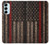 S3804 消防士メタルレッドラインフラググラフィック Fire Fighter Metal Red Line Flag Graphic Samsung Galaxy M14 バックケース、フリップケース・カバー