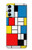 S3814 ピエトモンドリアン線画作曲 Piet Mondrian Line Art Composition Samsung Galaxy M14 バックケース、フリップケース・カバー