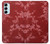 S3817 赤い花の桜のパターン Red Floral Cherry blossom Pattern Samsung Galaxy M14 バックケース、フリップケース・カバー