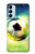 S3844 輝くサッカー サッカーボール Glowing Football Soccer Ball Samsung Galaxy M14 バックケース、フリップケース・カバー