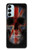 S3848 イギリスの旗の頭蓋骨 United Kingdom Flag Skull Samsung Galaxy M14 バックケース、フリップケース・カバー