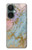 S3717 ローズゴールドブルーパステル大理石グラフィックプリント Rose Gold Blue Pastel Marble Graphic Printed OnePlus Nord CE 3 Lite, Nord N30 5G バックケース、フリップケース・カバー