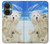 S3794 北極シロクマはシールに恋するペイント Arctic Polar Bear and Seal Paint OnePlus Nord CE 3 Lite, Nord N30 5G バックケース、フリップケース・カバー