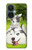 S3795 不機嫌子猫遊び心シベリアンハスキー犬ペイント Kitten Cat Playful Siberian Husky Dog Paint OnePlus Nord CE 3 Lite, Nord N30 5G バックケース、フリップケース・カバー
