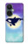 S3807 キラーホエールオルカ月パステルファンタジー Killer Whale Orca Moon Pastel Fantasy OnePlus Nord CE 3 Lite, Nord N30 5G バックケース、フリップケース・カバー