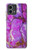 S2907 パープルターコイズ宝石グラフィックプリント Purple Turquoise Stone Motorola Moto G Stylus 5G (2023) バックケース、フリップケース・カバー