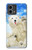 S3794 北極シロクマはシールに恋するペイント Arctic Polar Bear and Seal Paint Motorola Moto G Stylus 5G (2023) バックケース、フリップケース・カバー