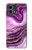 S3896 紫色の大理石の金の筋 Purple Marble Gold Streaks Motorola Moto G Stylus 5G (2023) バックケース、フリップケース・カバー