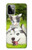 S3795 不機嫌子猫遊び心シベリアンハスキー犬ペイント Kitten Cat Playful Siberian Husky Dog Paint Motorola Moto G Power (2023) 5G バックケース、フリップケース・カバー