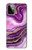S3896 紫色の大理石の金の筋 Purple Marble Gold Streaks Motorola Moto G Power (2023) 5G バックケース、フリップケース・カバー