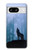 S0935 森の中の野生オオカミのハウリング Wolf Howling in Forest Google Pixel 8 バックケース、フリップケース・カバー