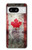 S2490 カナダメープルリーフ旗 Canada Maple Leaf Flag Texture Google Pixel 8 バックケース、フリップケース・カバー