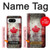 S2490 カナダメープルリーフ旗 Canada Maple Leaf Flag Texture Google Pixel 8 バックケース、フリップケース・カバー