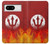 S2803 火災レッドデビル槍シンボル Fire Red Devil Spear Symbol Google Pixel 8 バックケース、フリップケース・カバー
